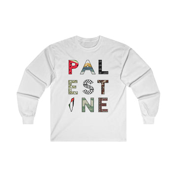 Palestine long sleeve T-shirt white